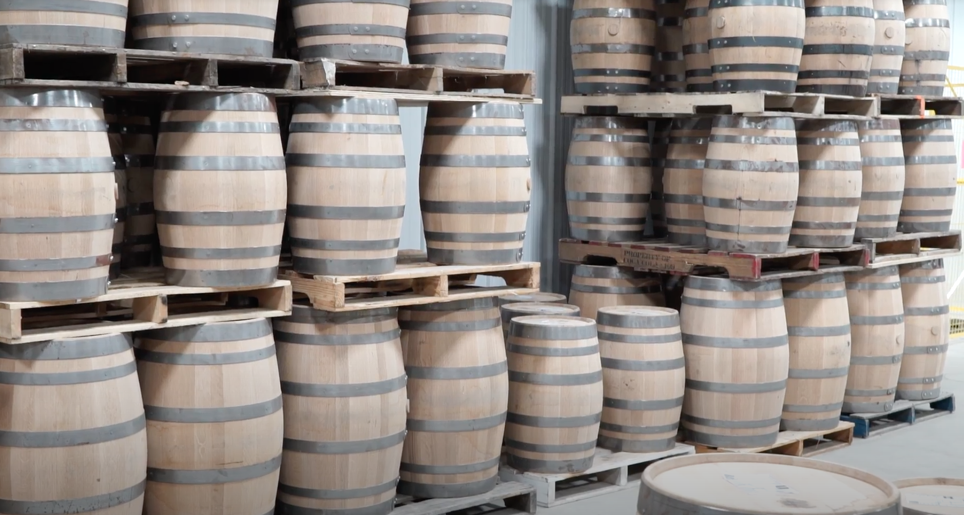 Barrels in rickhouse